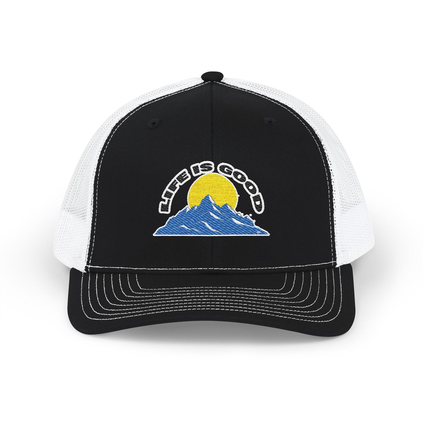 Life Is Good - Snapback Trucker Cap | Black White Main