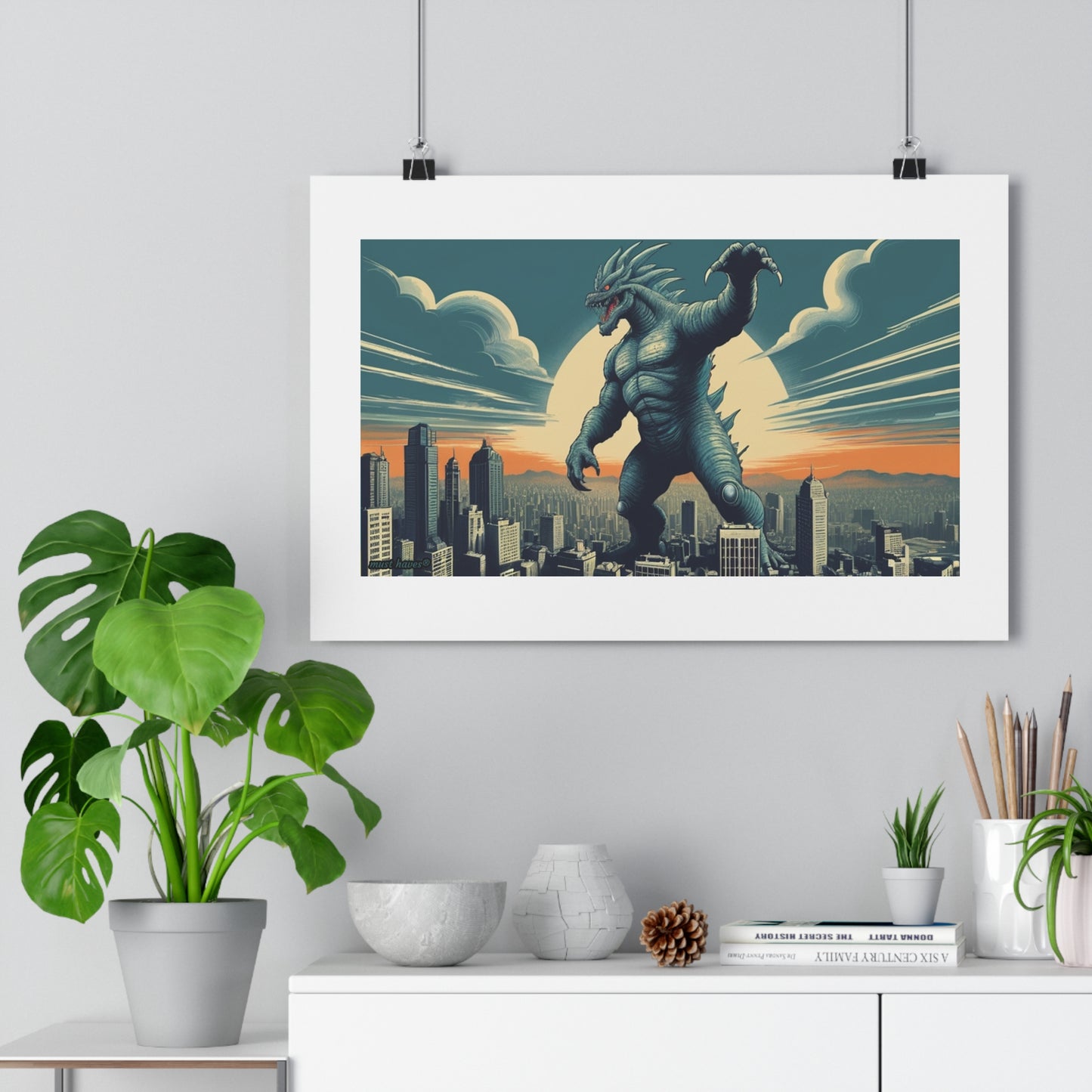 Retro Monster Art Print #1