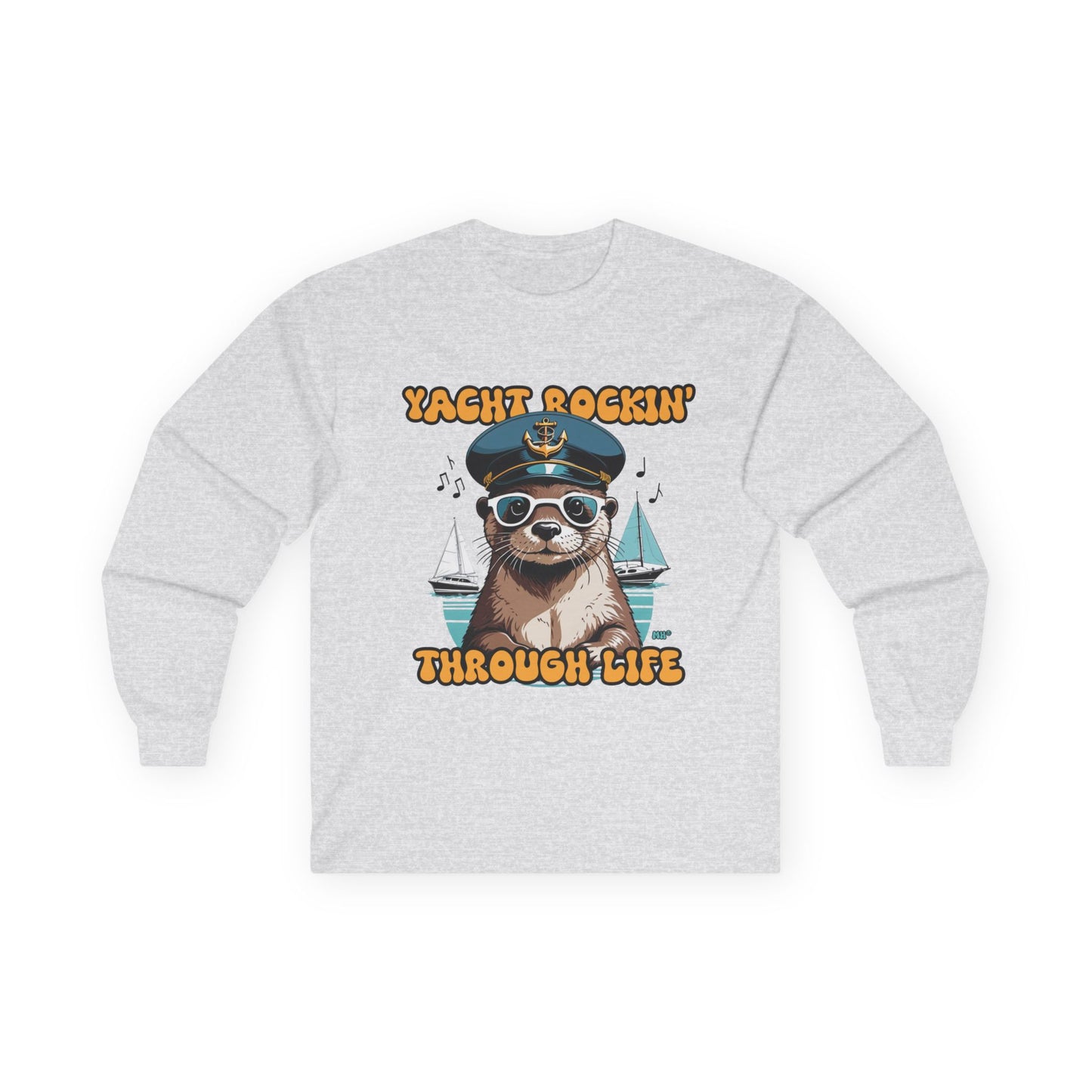 Yacht Rockin Sloth Long Sleeve Tee | Ash