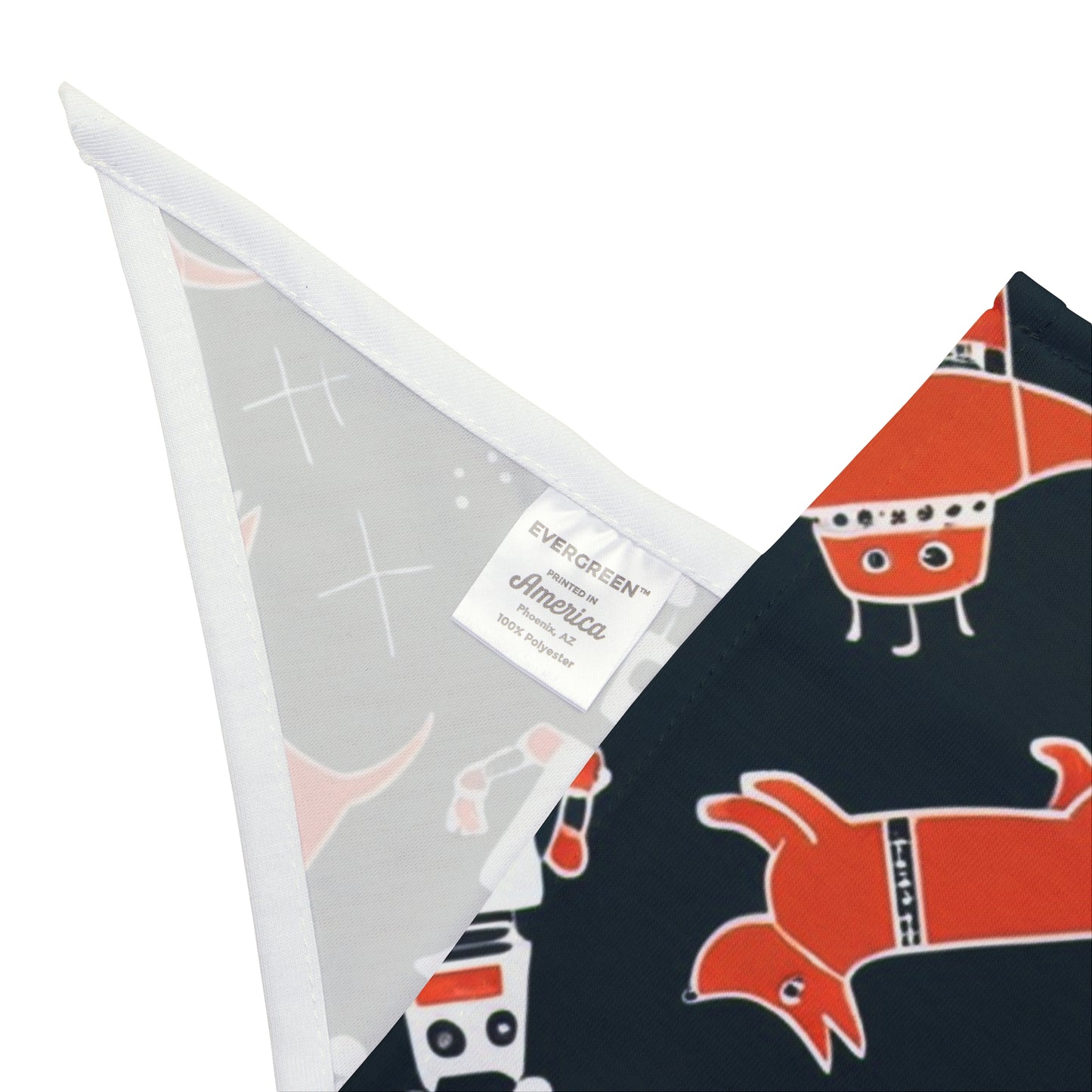 Retro Robots and Dogs - Pet Bandana | Zoom