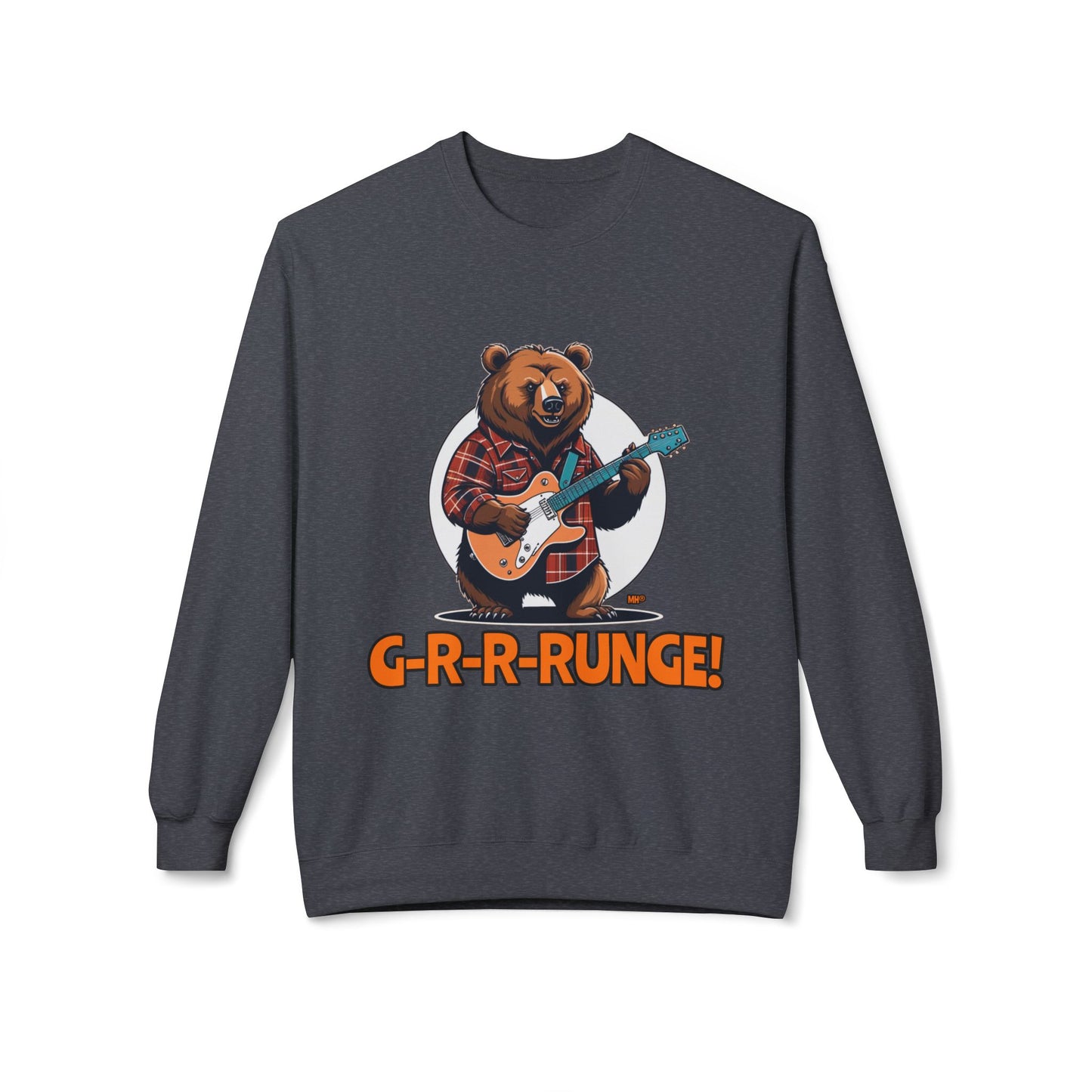 G-R-R-RUNGE Bear Graphic Sweatshirt | Dark Heather