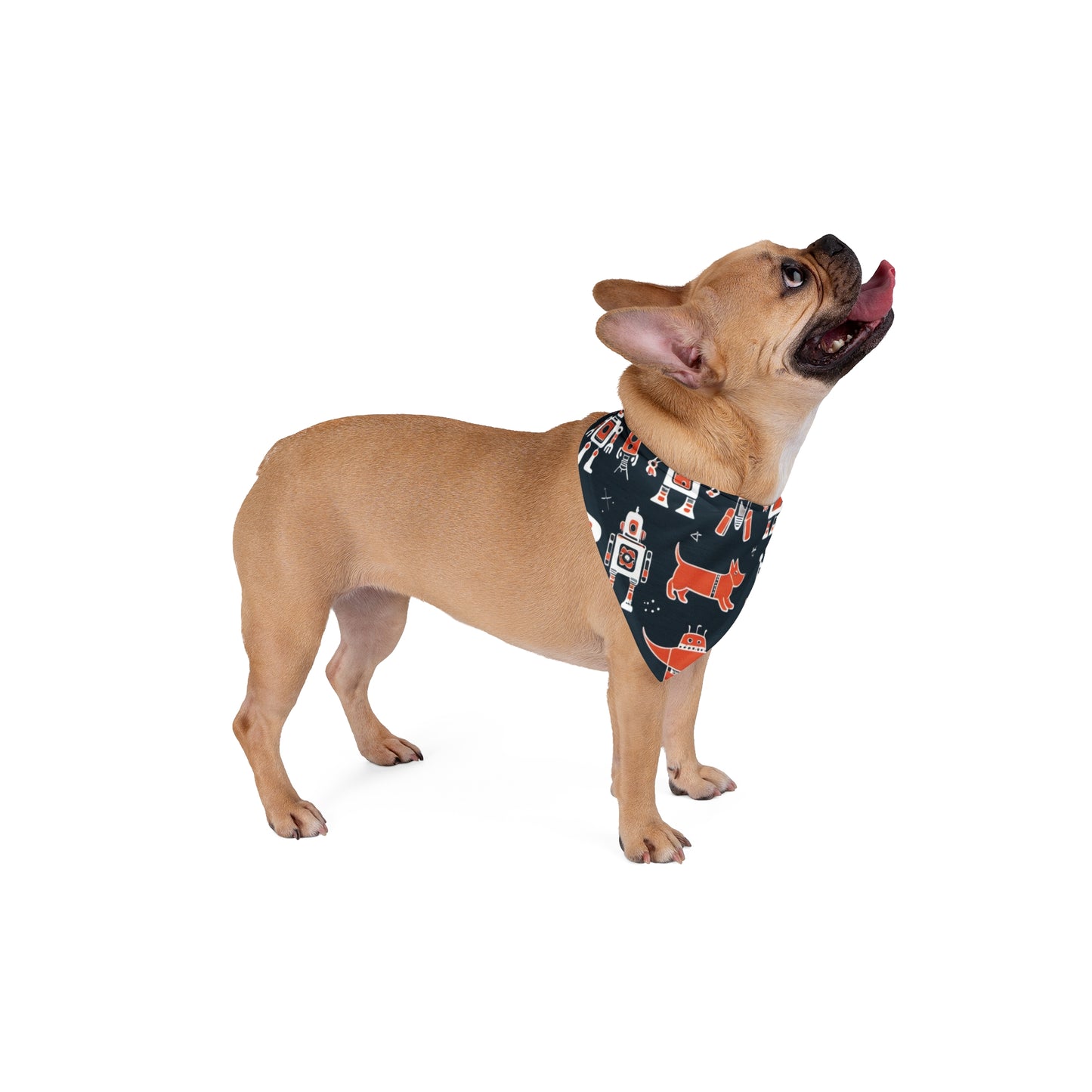 Retro Robots and Dogs - Pet Bandana | Action