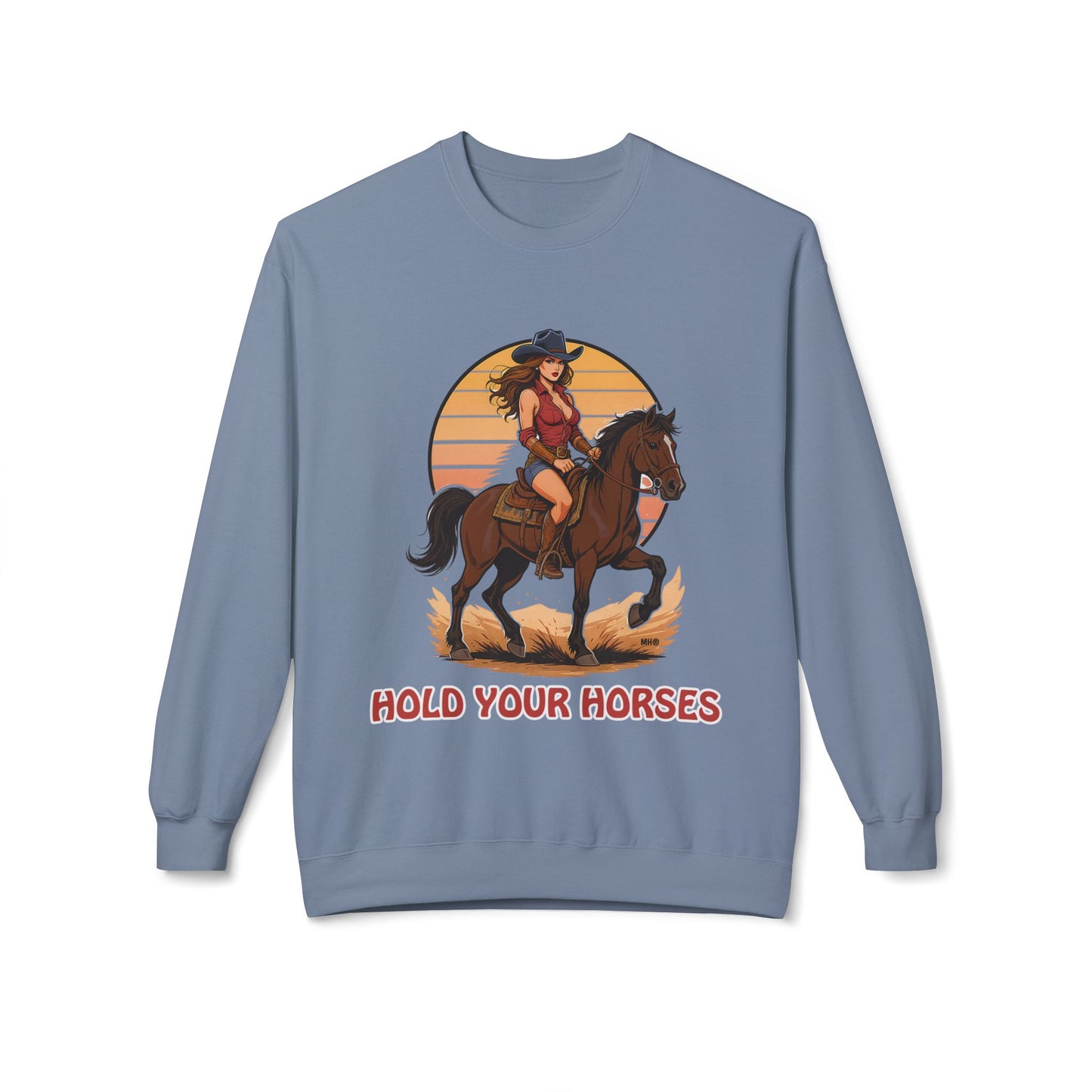 Hold Your Horses Sweatshirt | Stone Blue
