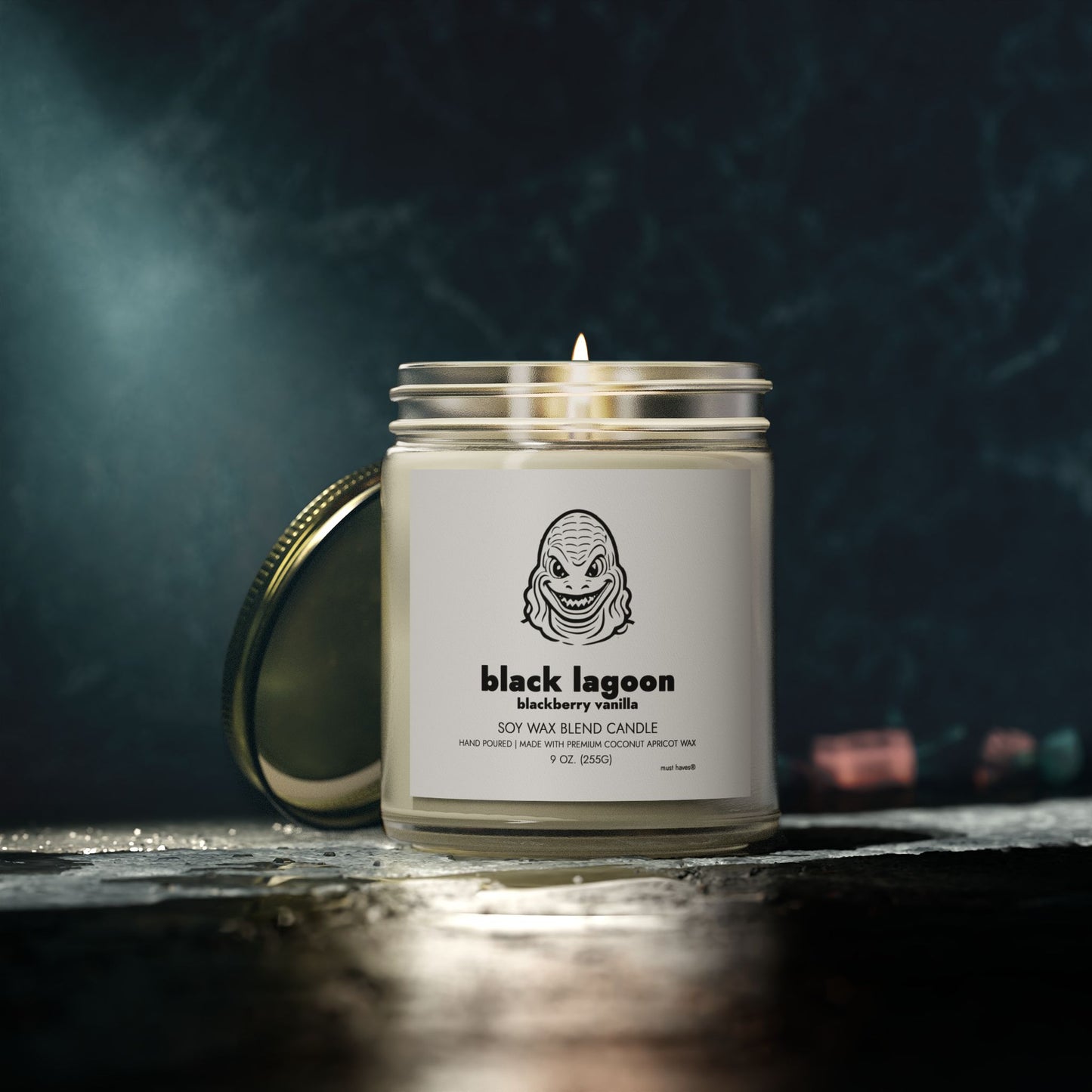 Black Lagoon Candle (9 oz) | Clear Art