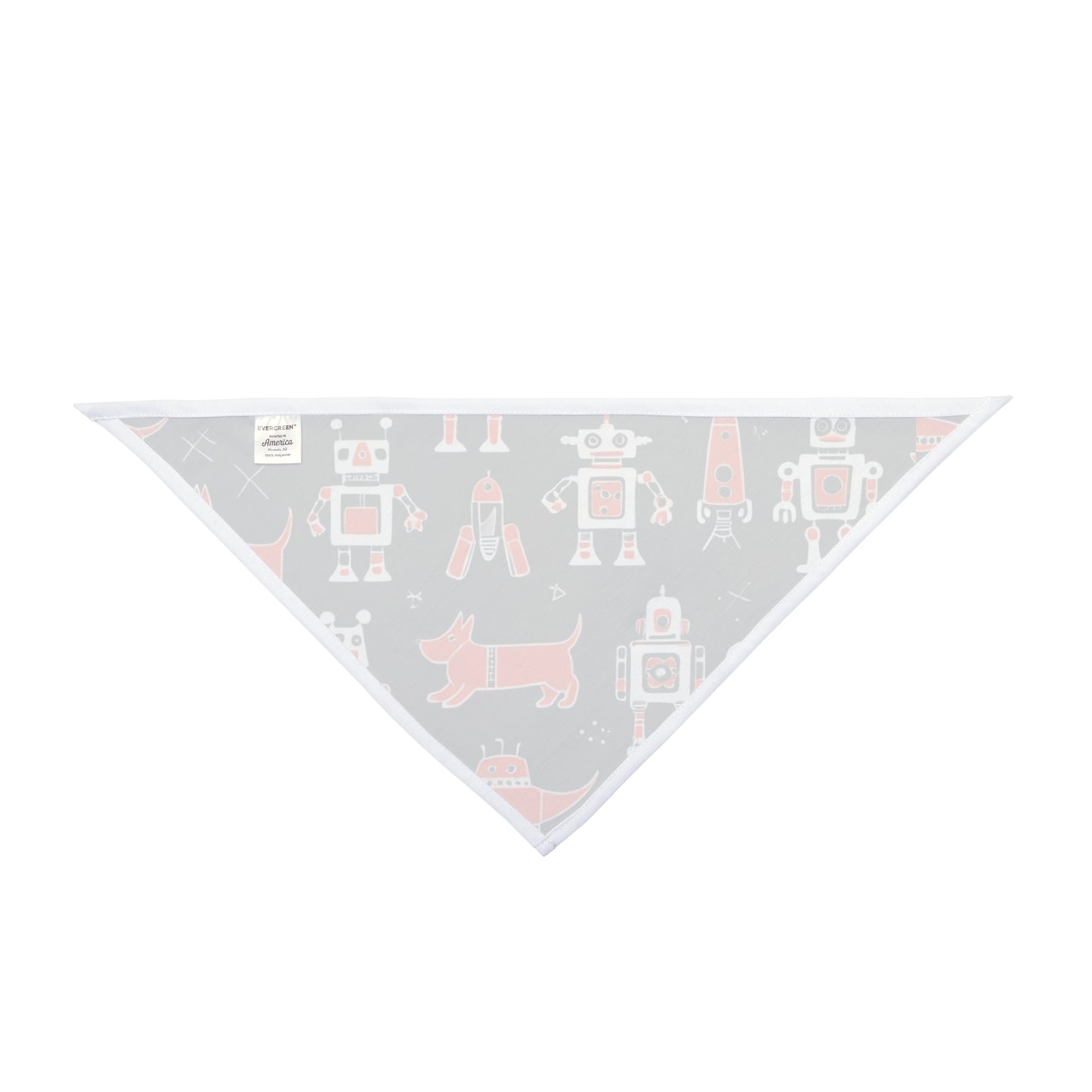 Retro Robots and Dogs - Pet Bandana | Bottom