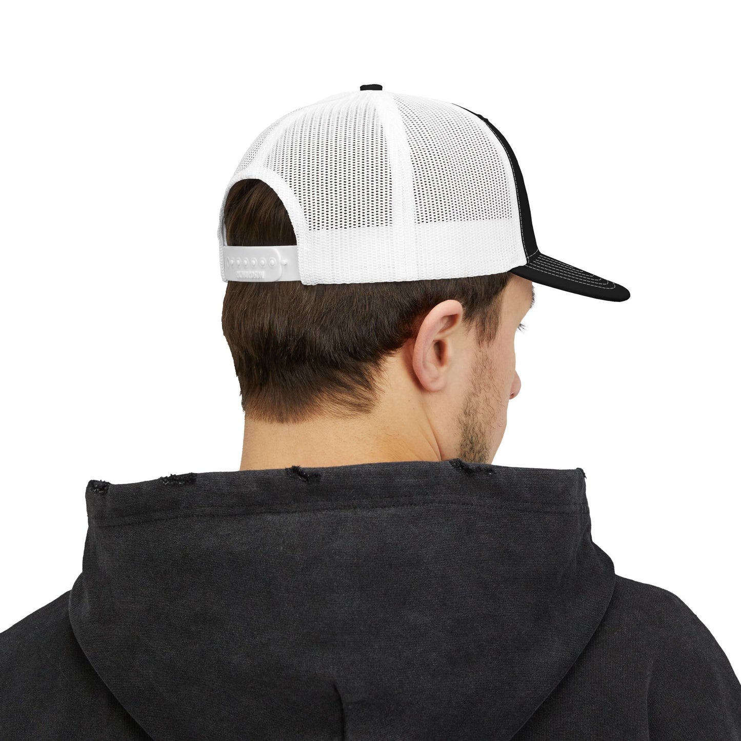 Life Is Good - Snapback Trucker Cap | Black White Back Side