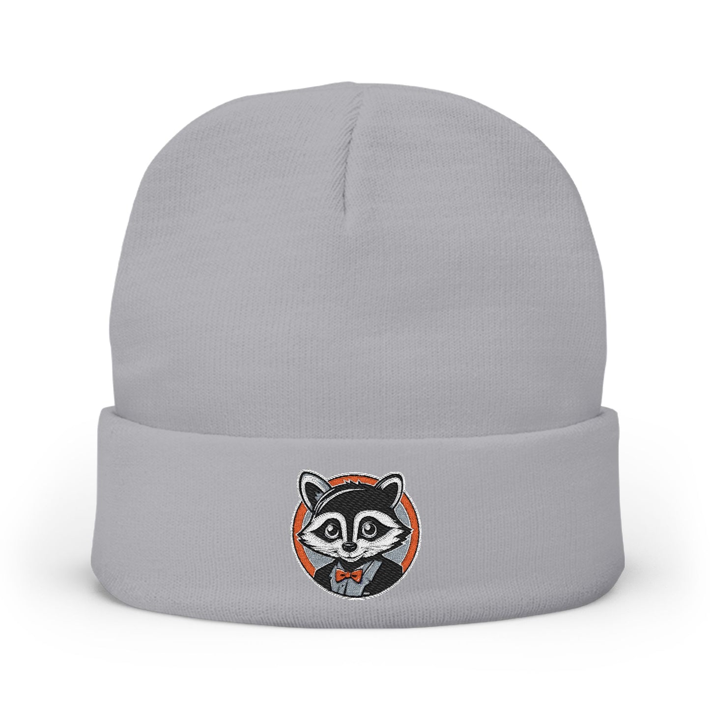 Fancy Raccoon Knit Beanie | Gray