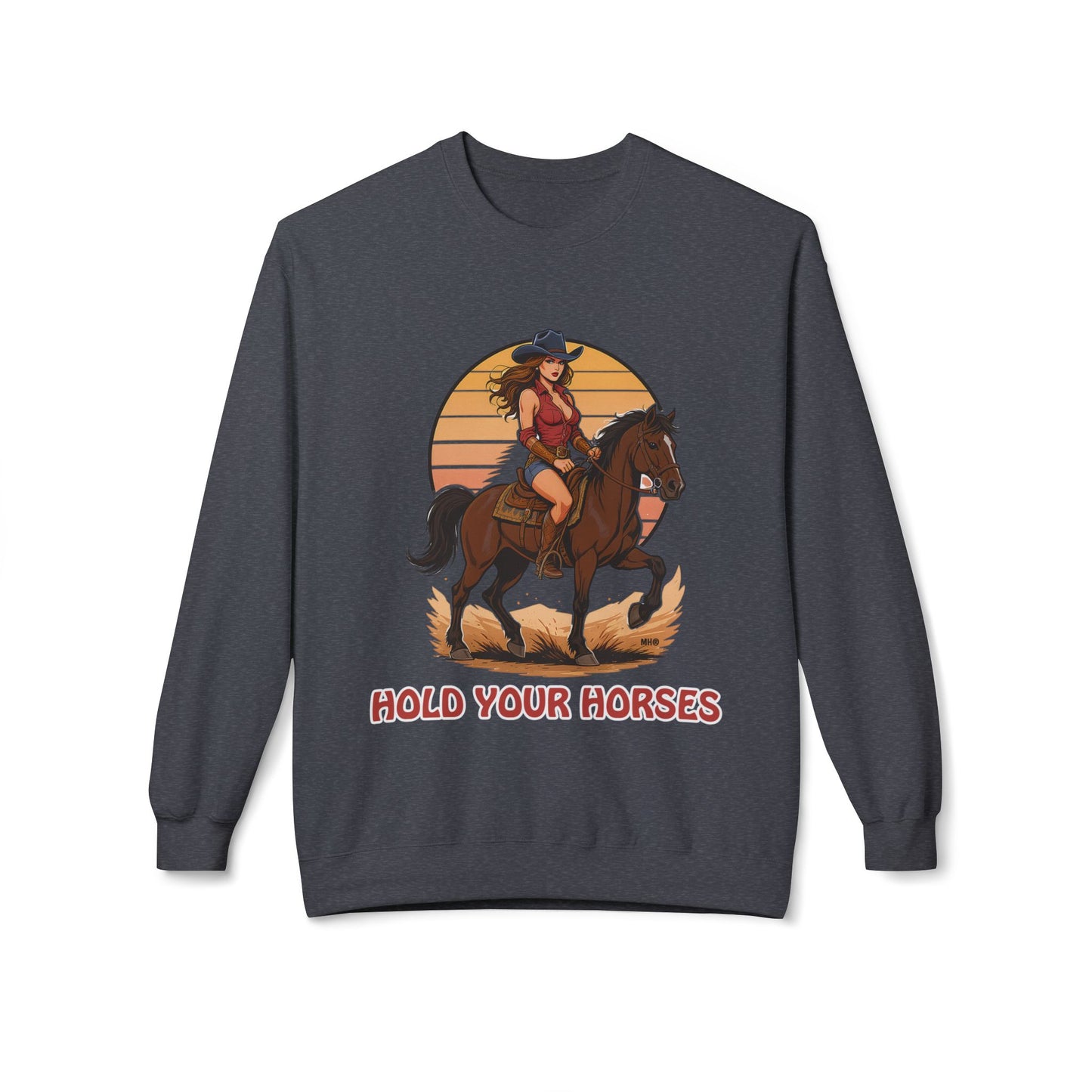 Hold Your Horses Sweatshirt | Dark Heather