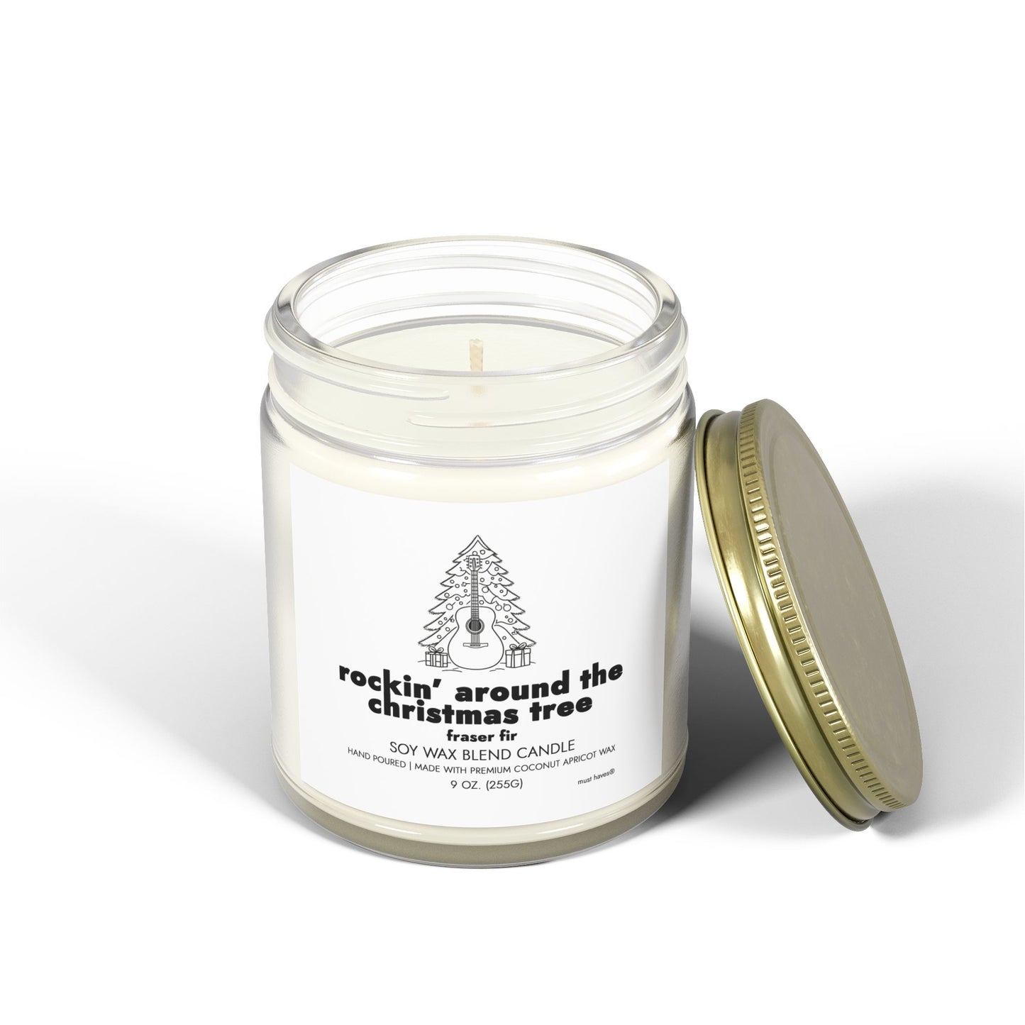 Rockin' Around the Christmas Tree Candle (9 oz) | Clear Lid