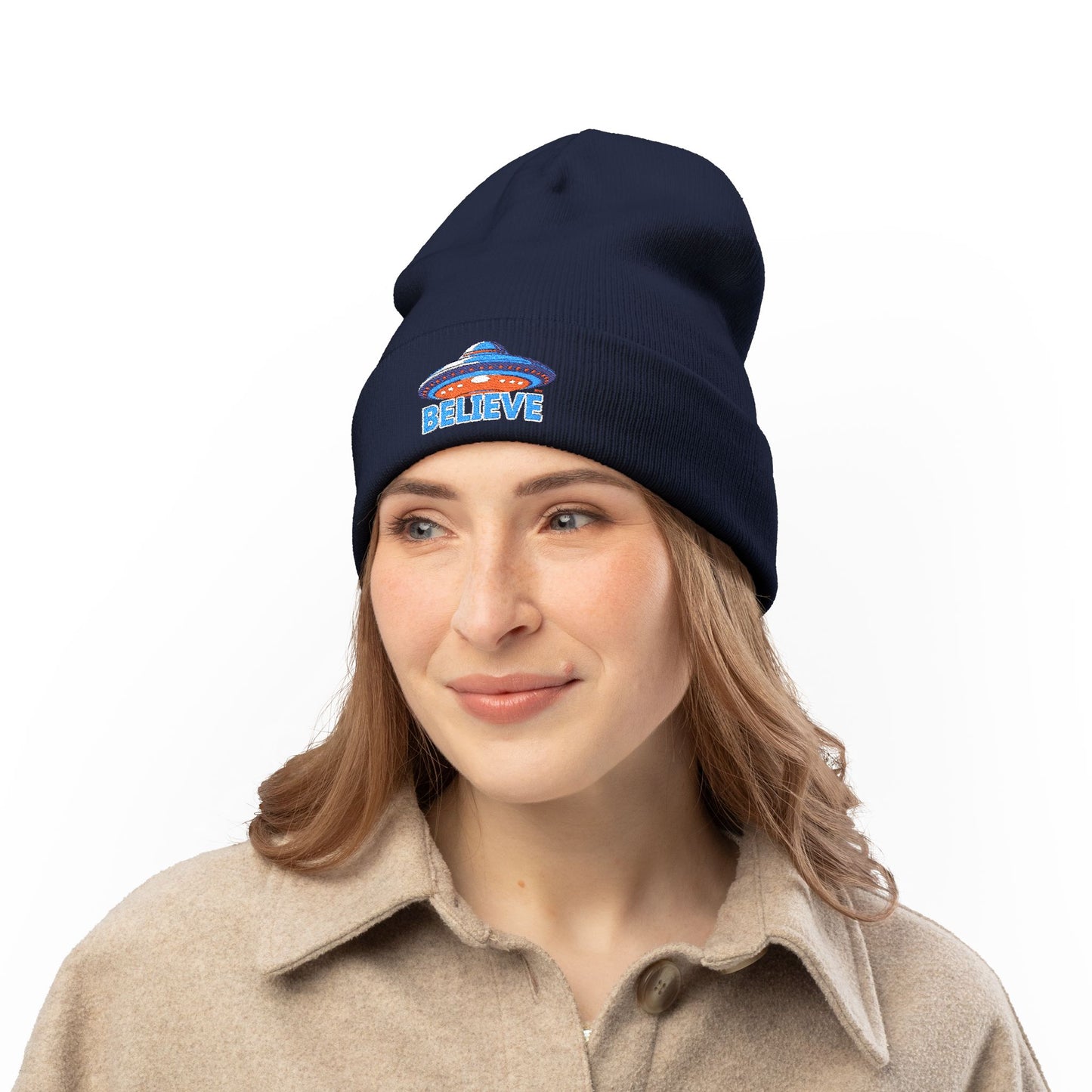 UFO Believe Knit Beanie | Woman Front