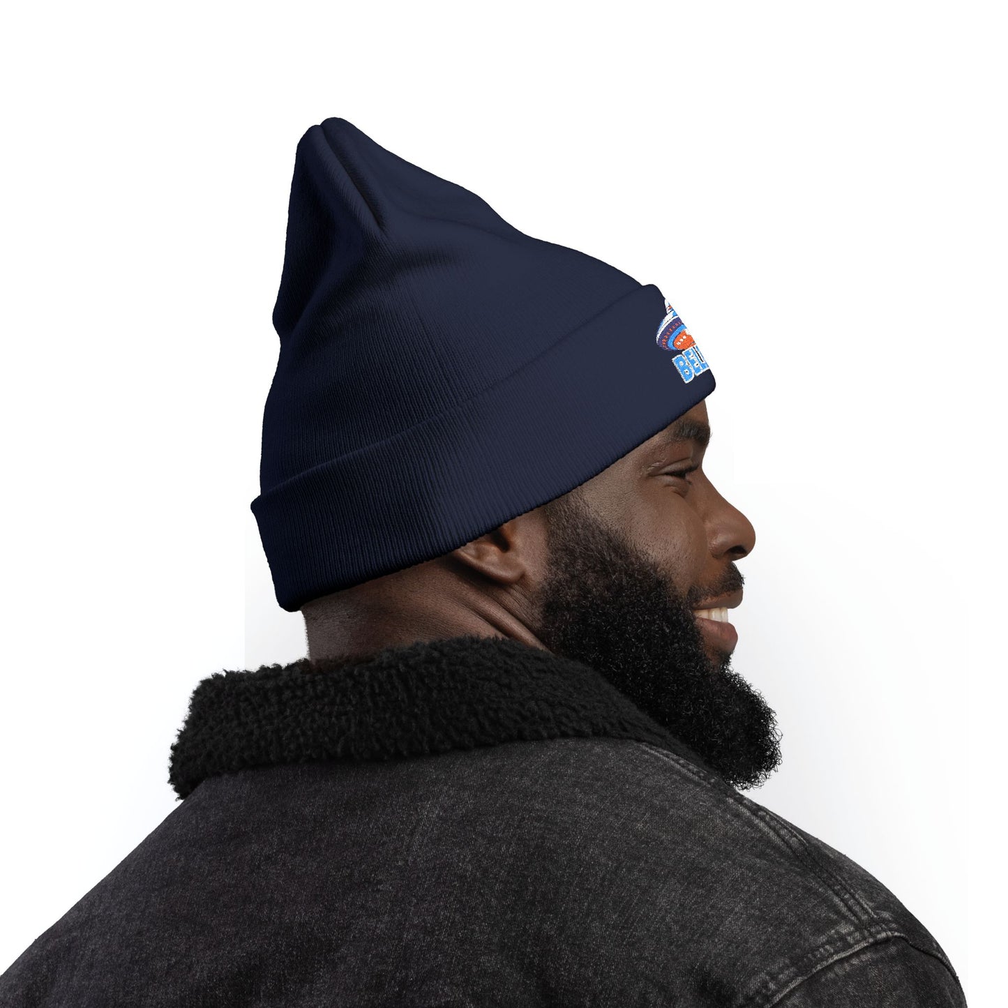 UFO Believe Knit Beanie | Man Back