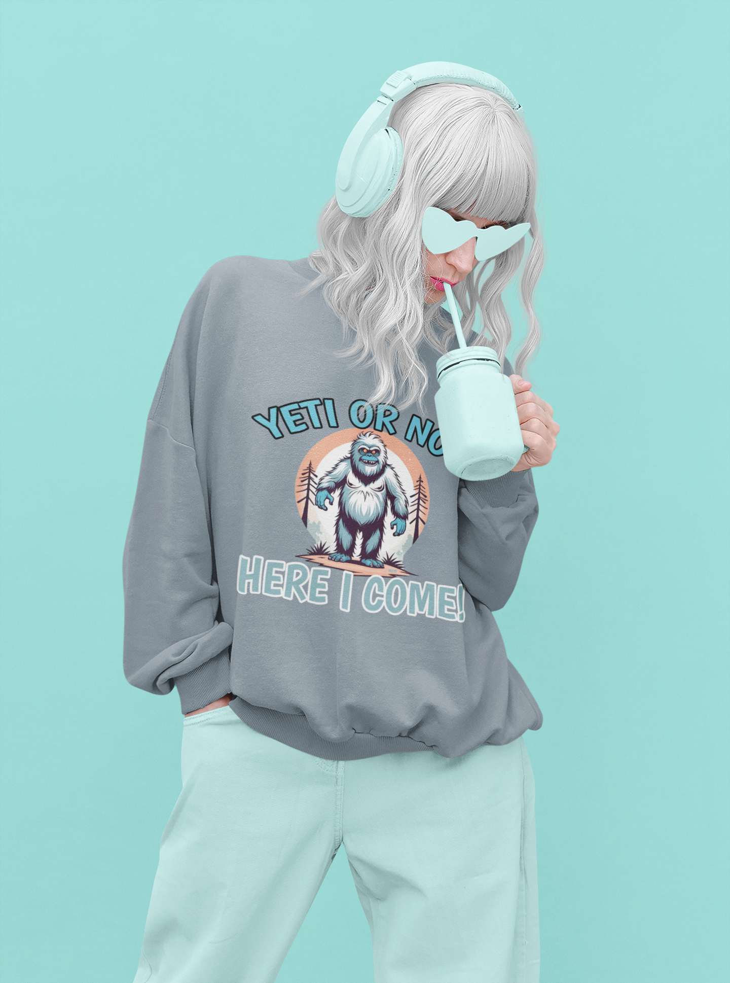Yeti Or Not - Graphic Sweatshirt | Color Splash