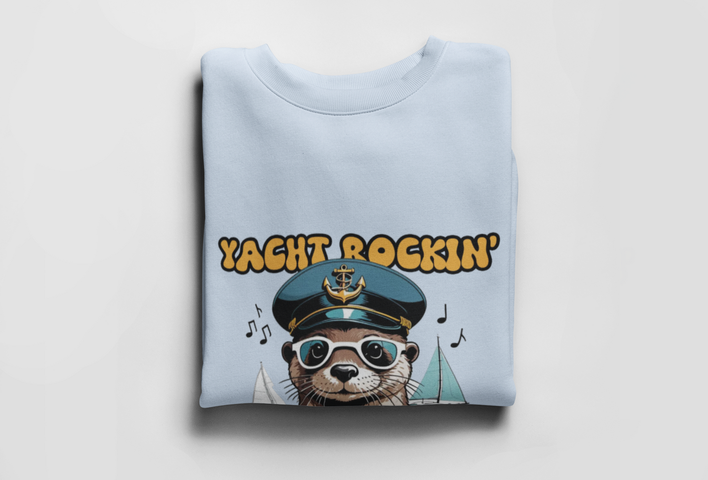 Yacht Rockin Sloth Long Sleeve Tee | Folded