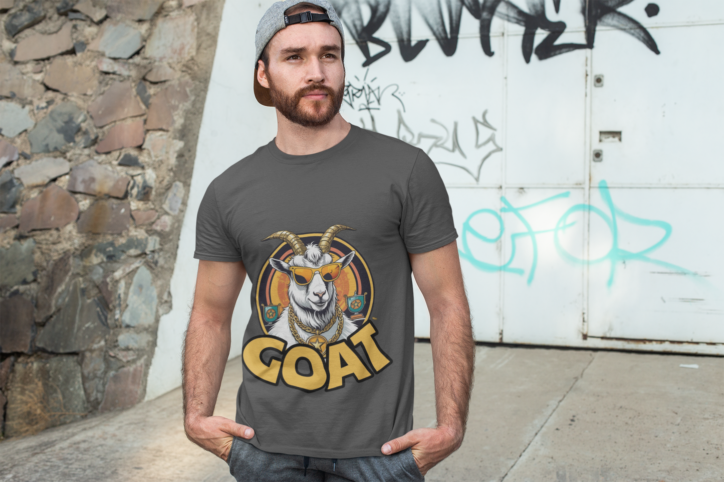 GOAT Unisex Softstyle T-Shirt | Graffiti