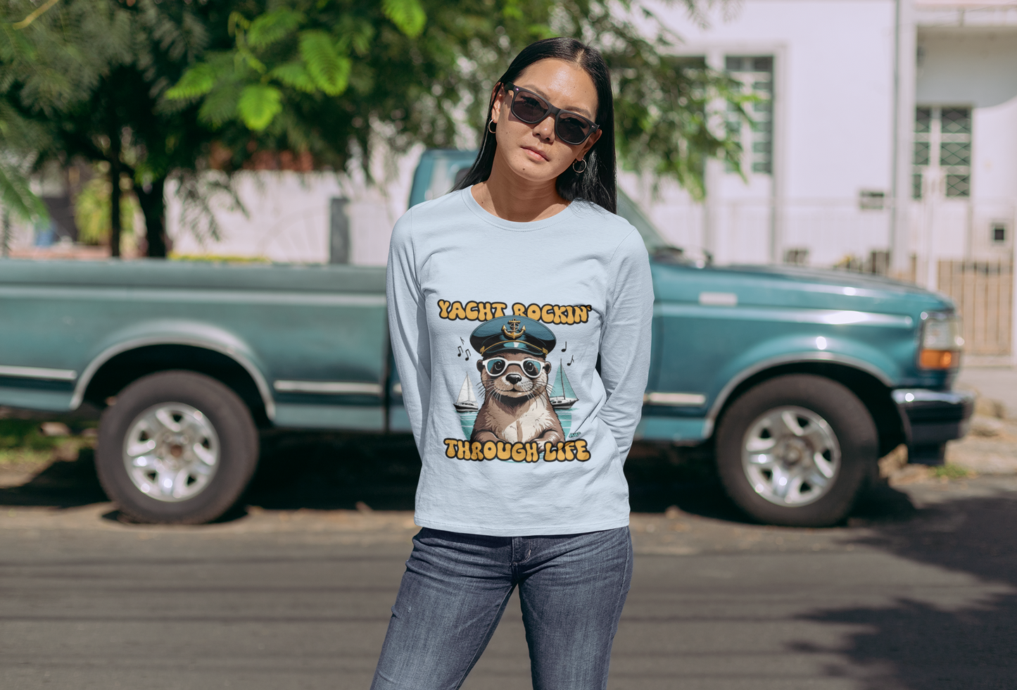 Yacht Rockin Sloth Long Sleeve Tee | Neighborhood
