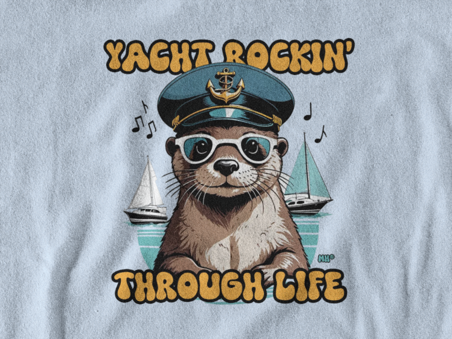 Yacht Rockin Sloth Long Sleeve Tee | Front
