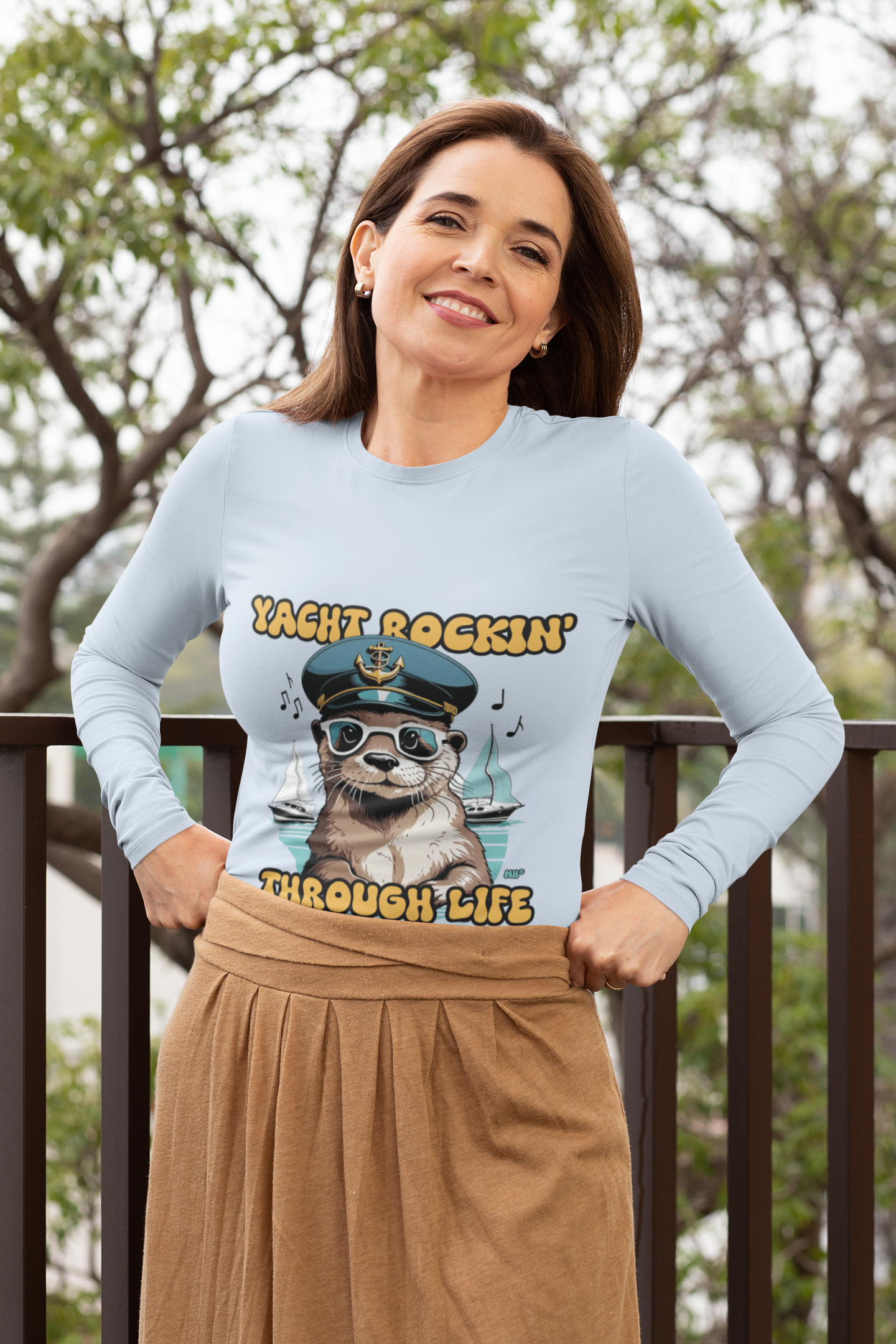 Yacht Rockin Sloth Long Sleeve Tee | Backyard