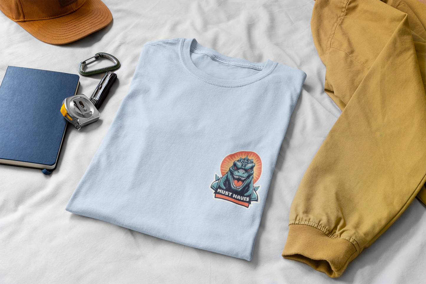 Must Haves - Signature Classic Monster - Softstyle T-Shirt | Folded Light Blue
