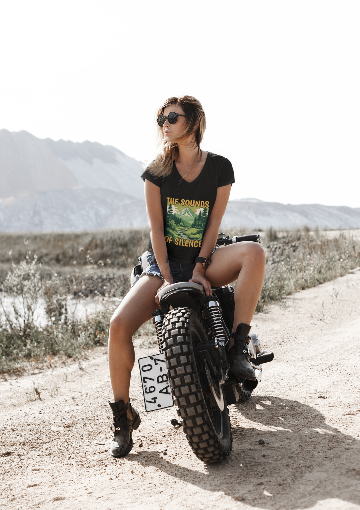 The Sounds of Silence Nature-Inspired T-Shirt | Motorcycle