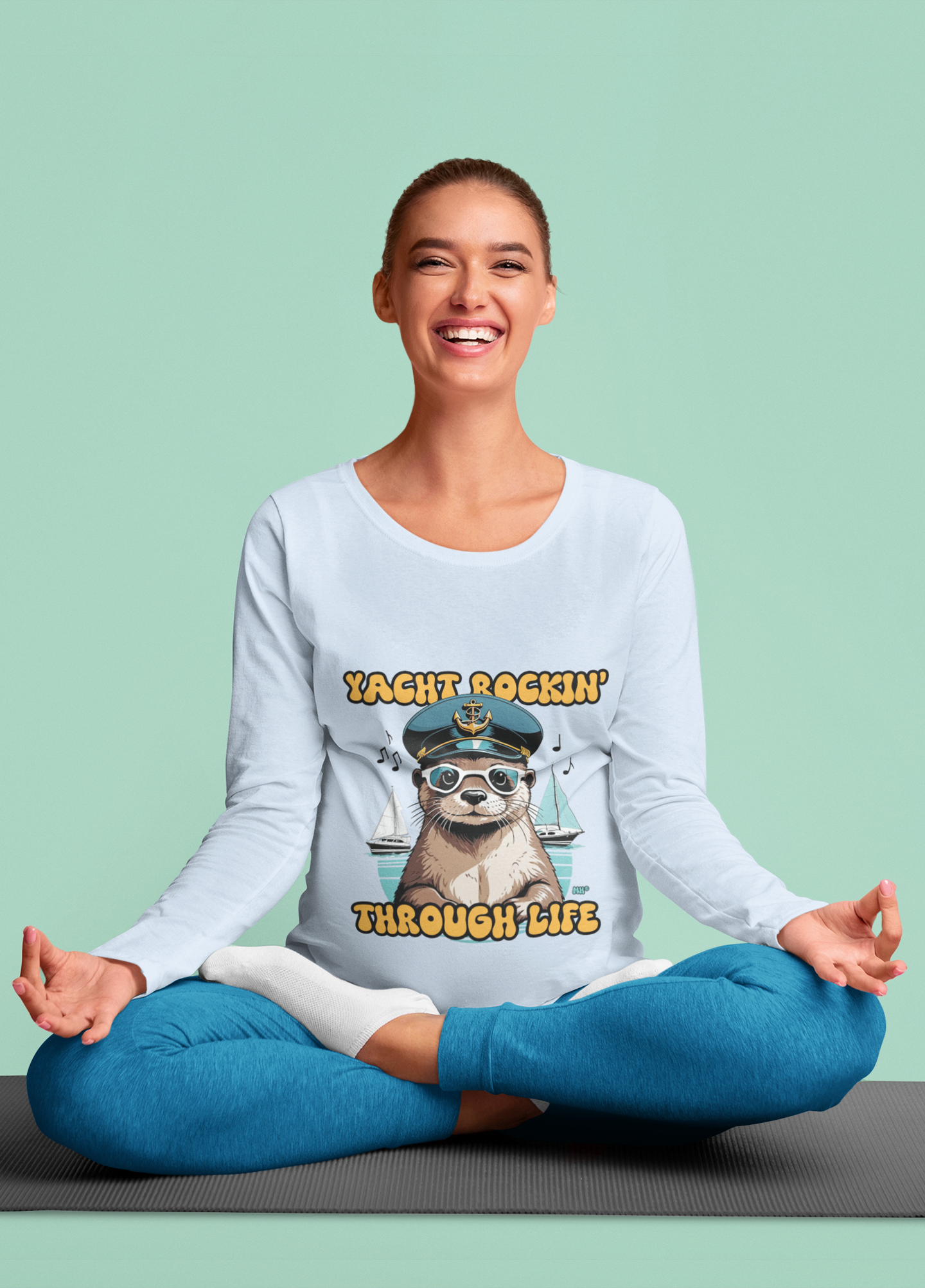 Yacht Rockin Sloth Long Sleeve Tee | Yoga
