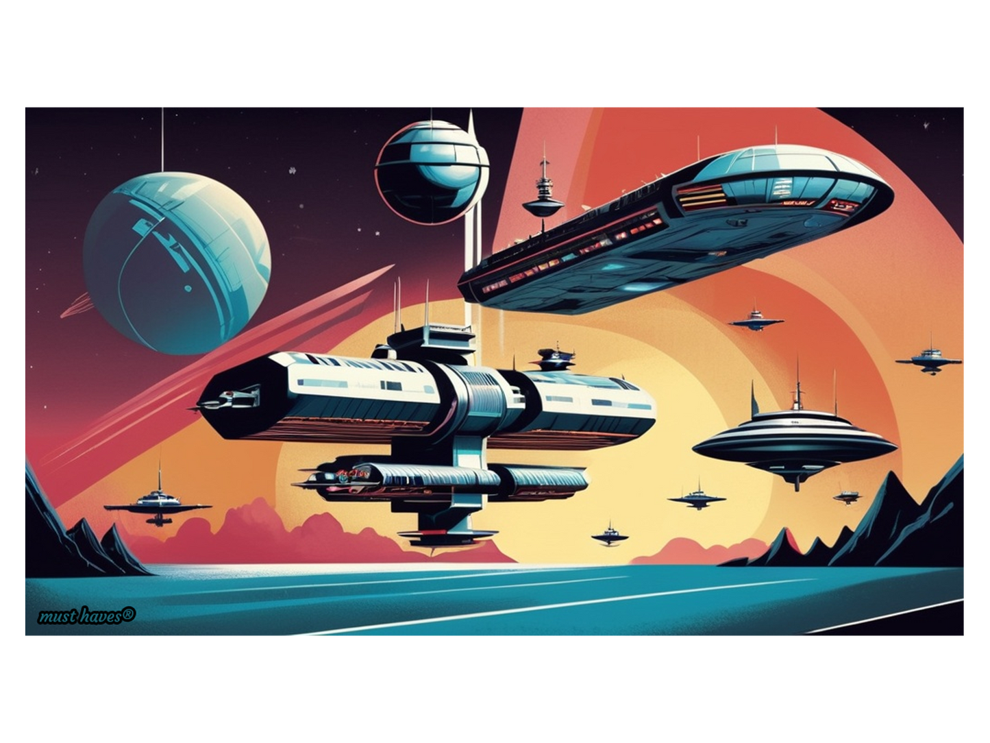 Cosmic Space Adventure Art Print #1