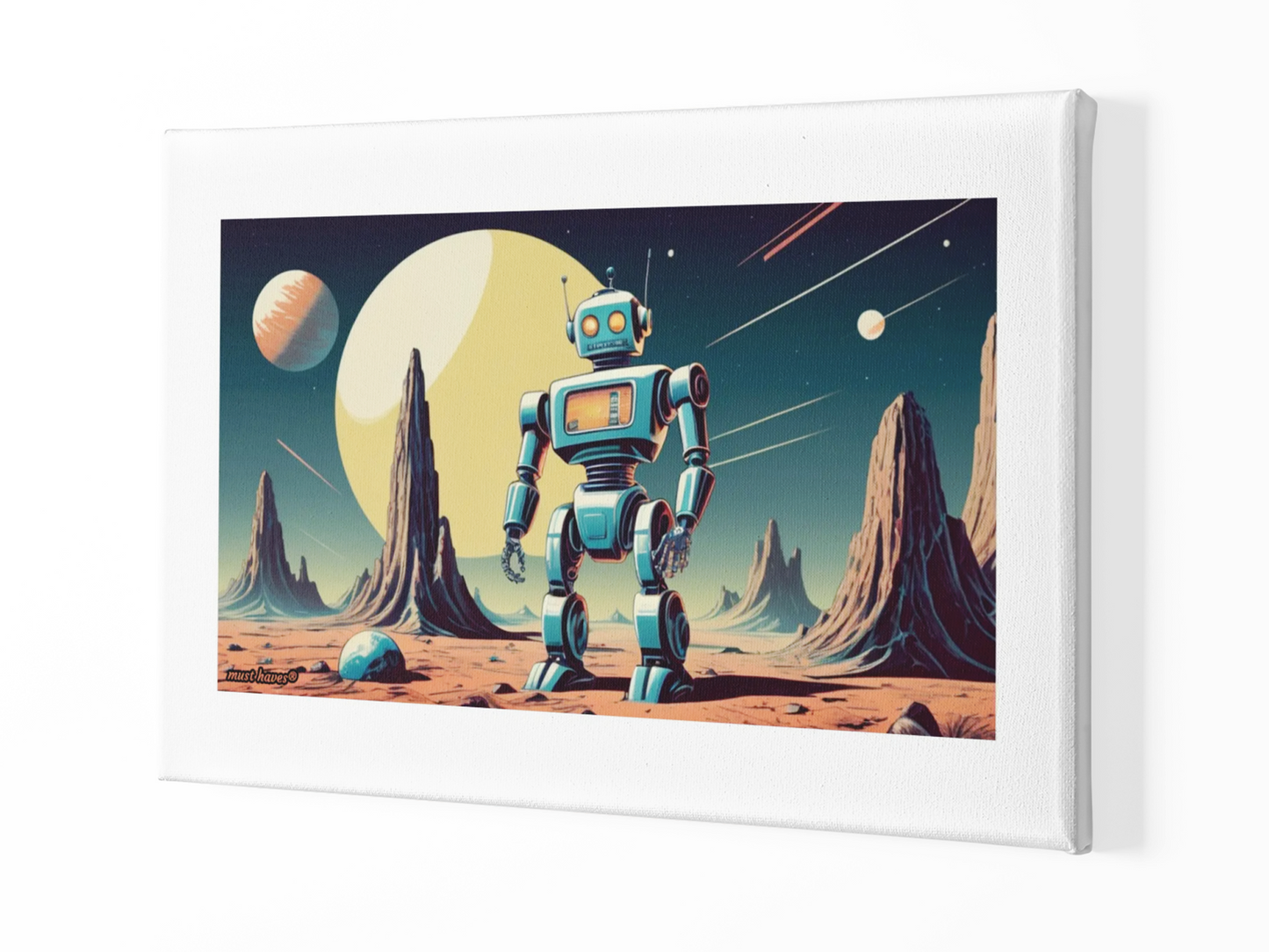 Retro Robot Art Print #1