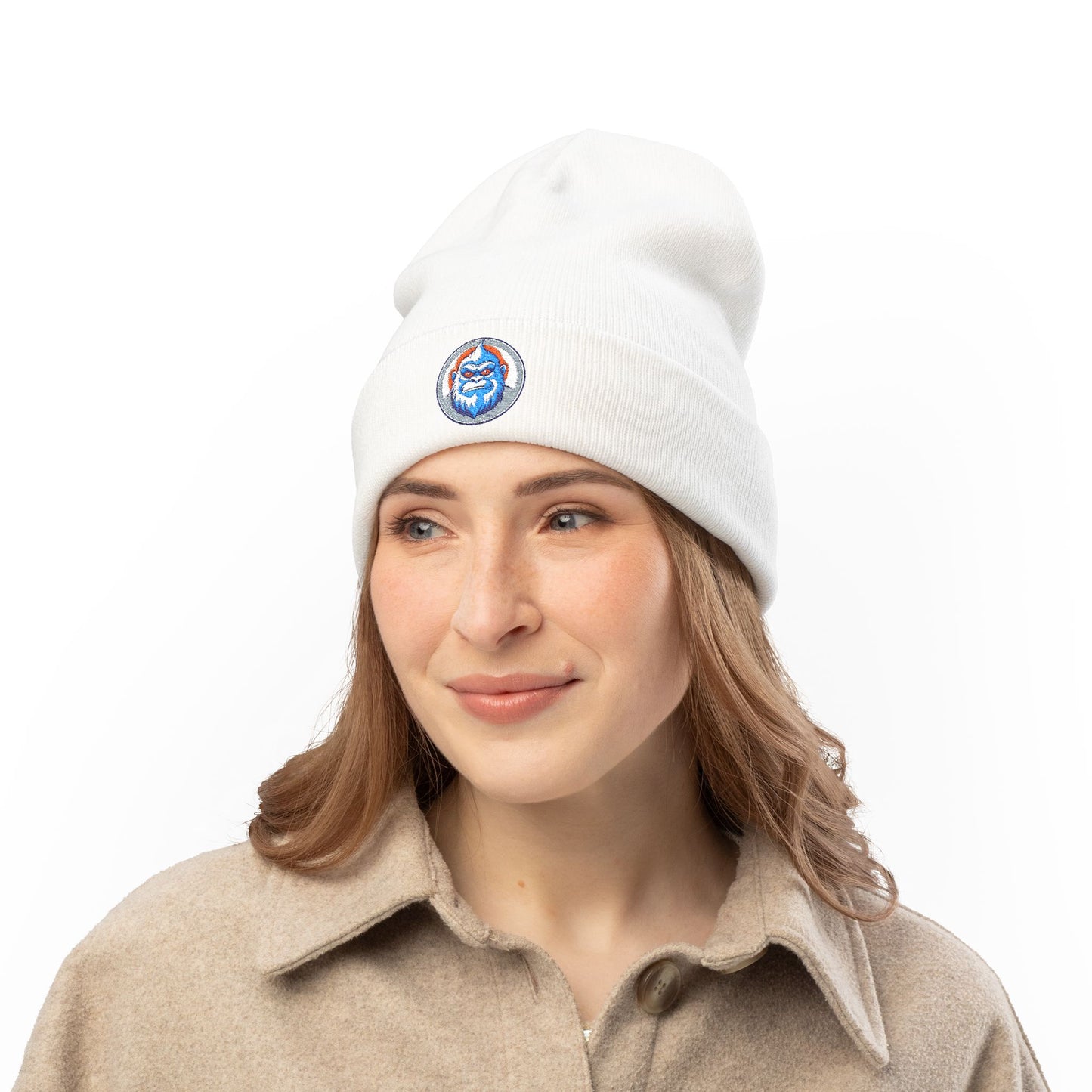 Yeti Knit Beanie | White Front