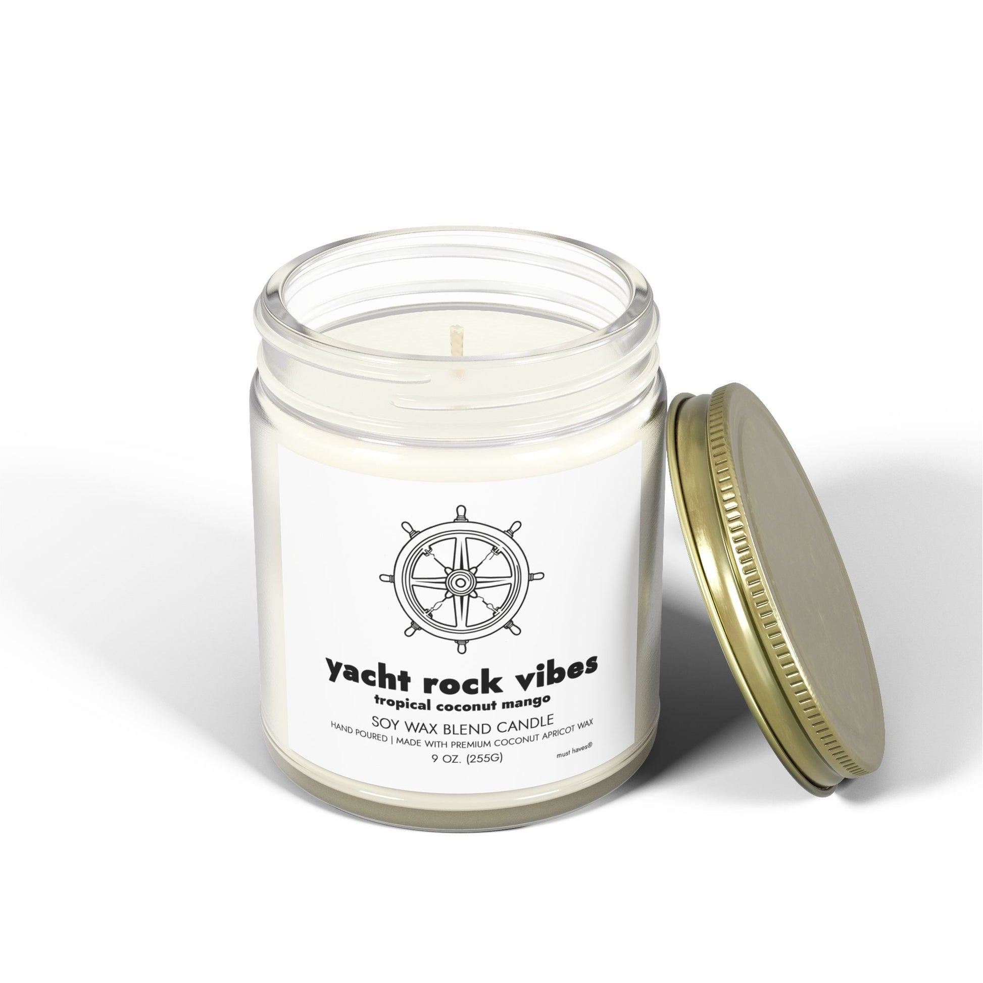 Yacht Rock Vibes Candle (9 oz) | Clear Lid Open