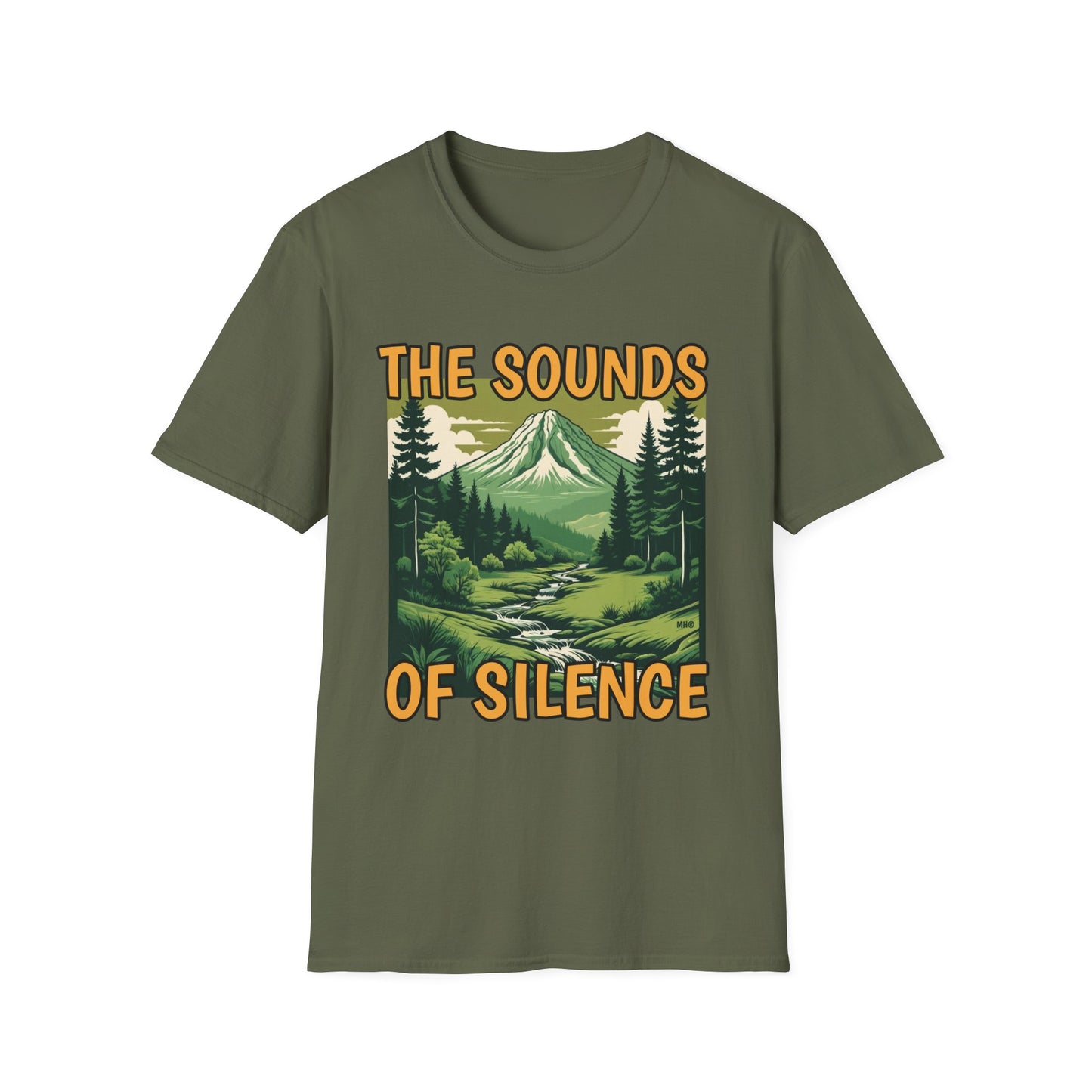 The Sounds of Silence Nature-Inspired T-Shirt | Military Green