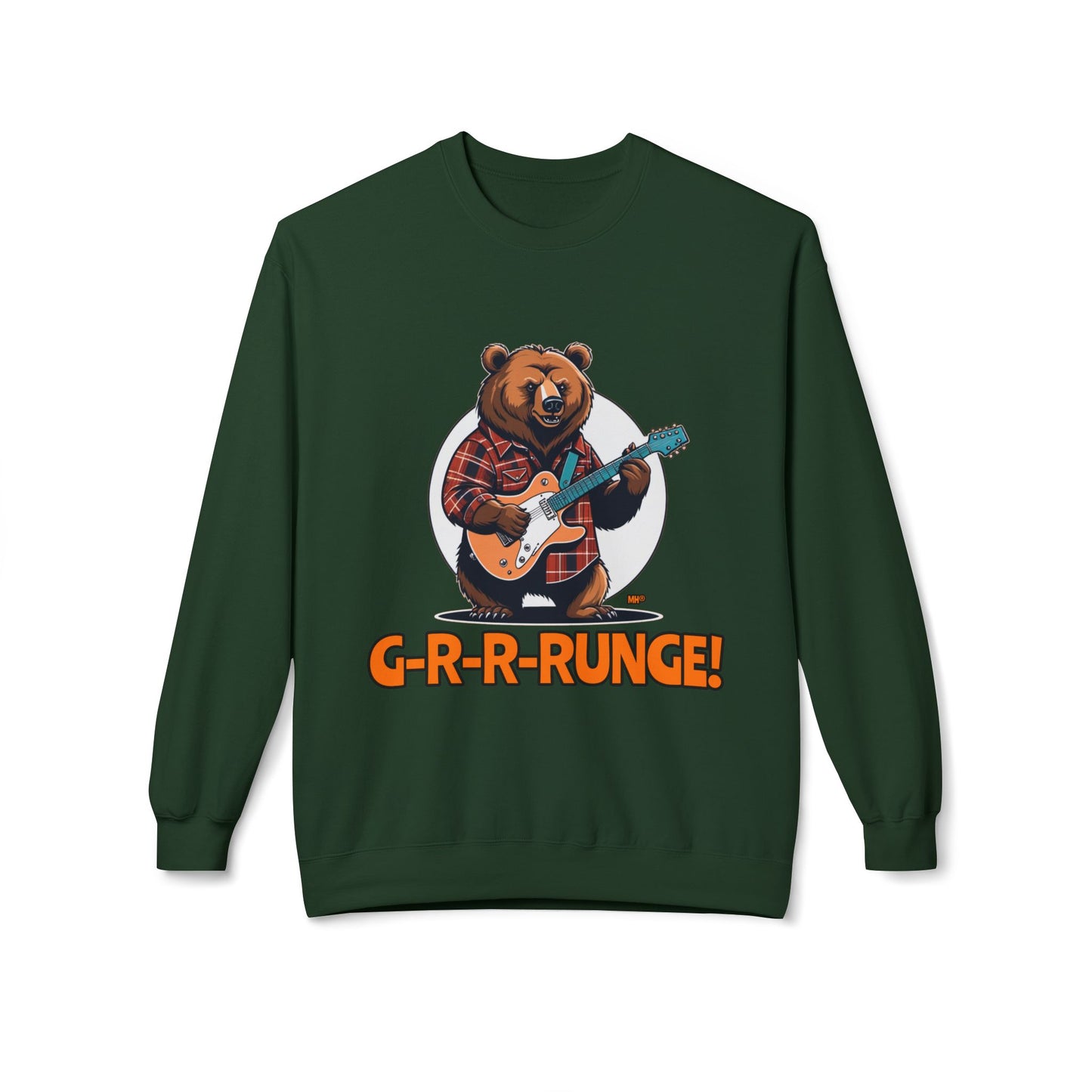 G-R-R-RUNGE Bear Graphic Sweatshirt | Forest Green
