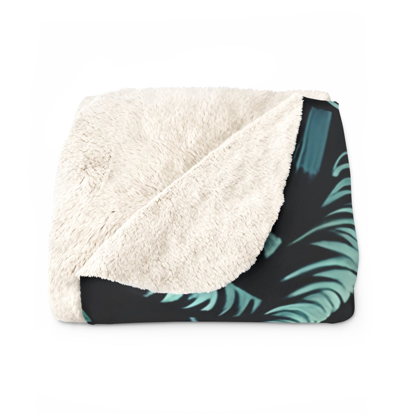 Retro Sci‑Fi Pinup Sherpa Blanket