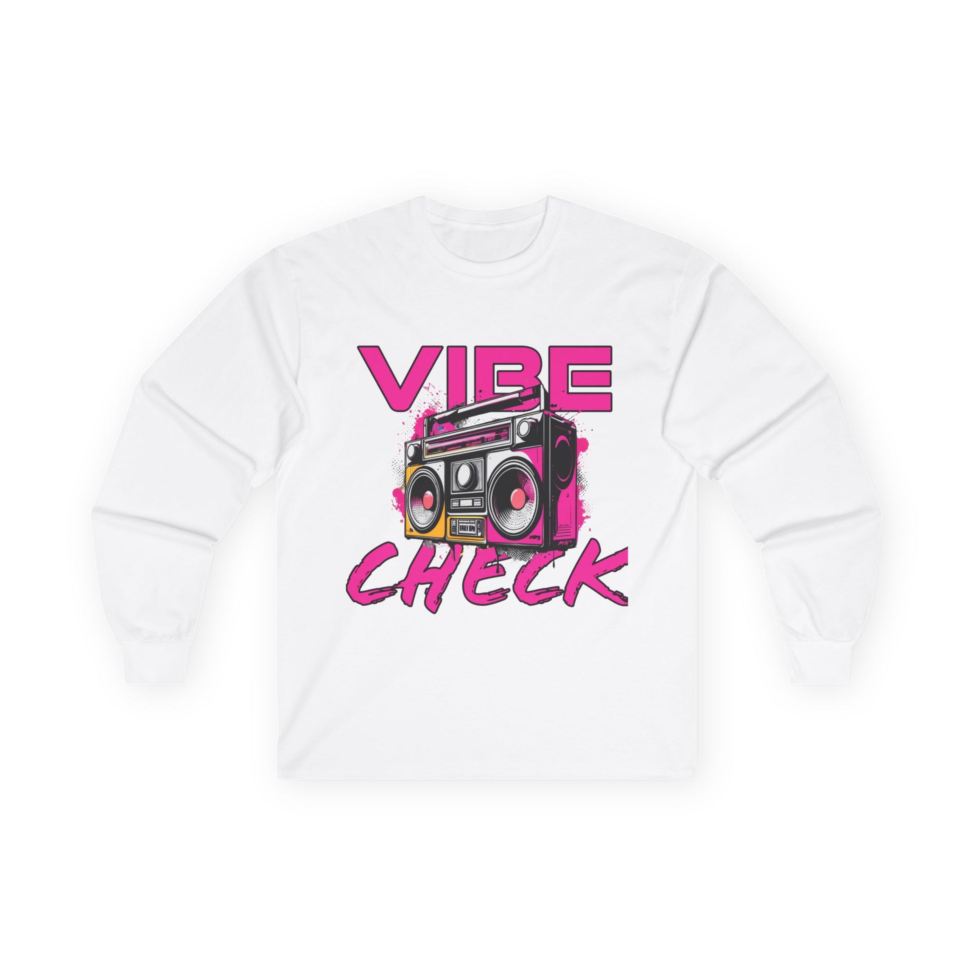 Vibe Check - Long Sleeve Tee | White