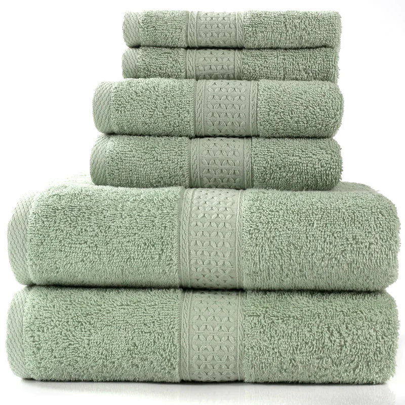 Must Haves - Home Simple Cotton Absorbent Towel Bath Towel 6-Piece Set