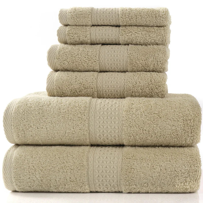 Must Haves - Home Simple Cotton Absorbent Towel Bath Towel 6-Piece Set