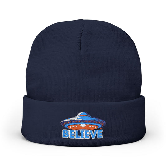 UFO Believe Knit Beanie | Dark Navy