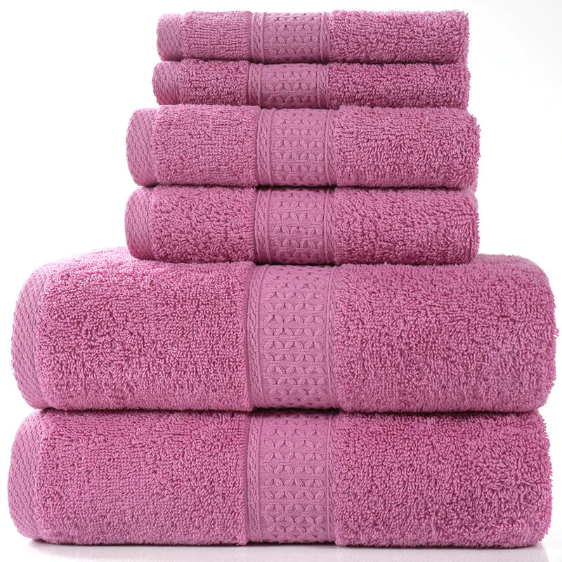 Must Haves - Home Simple Cotton Absorbent Towel Bath Towel 6-Piece Set