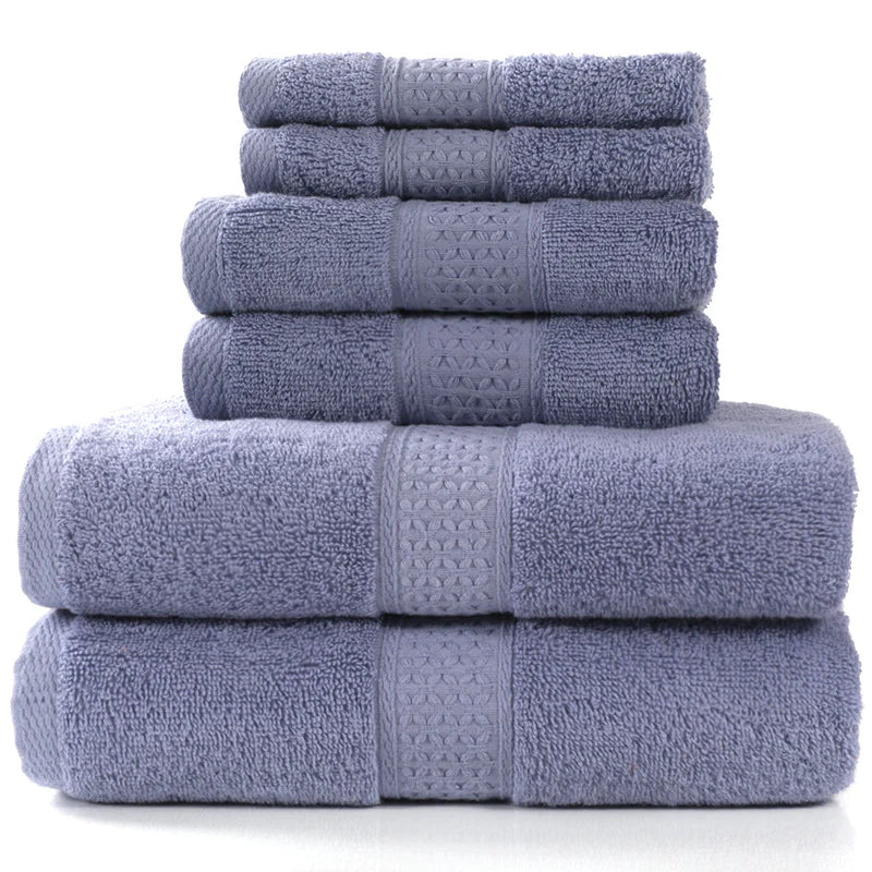 Must Haves - Home Simple Cotton Absorbent Towel Bath Towel 6-Piece Set