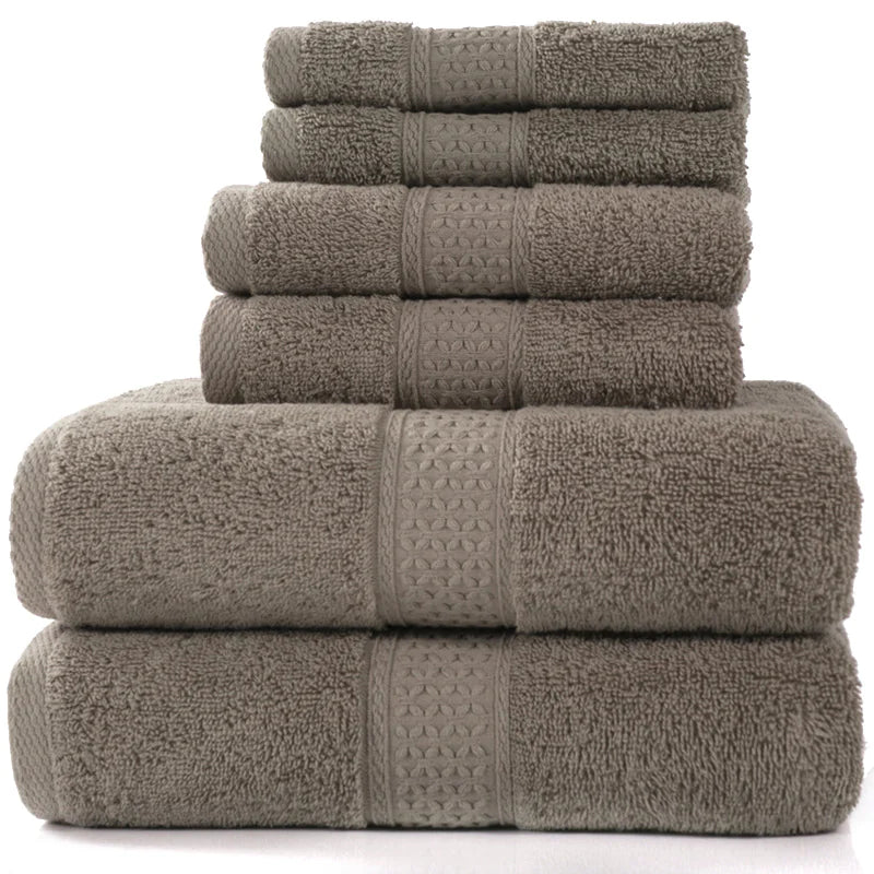 Must Haves - Home Simple Cotton Absorbent Towel Bath Towel 6-Piece Set