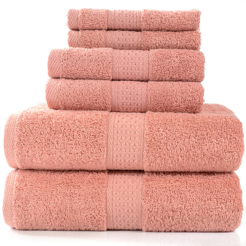 Must Haves - Home Simple Cotton Absorbent Towel Bath Towel 6-Piece Set