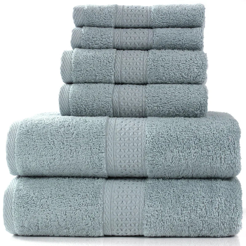 Must Haves - Home Simple Cotton Absorbent Towel Bath Towel 6-Piece Set