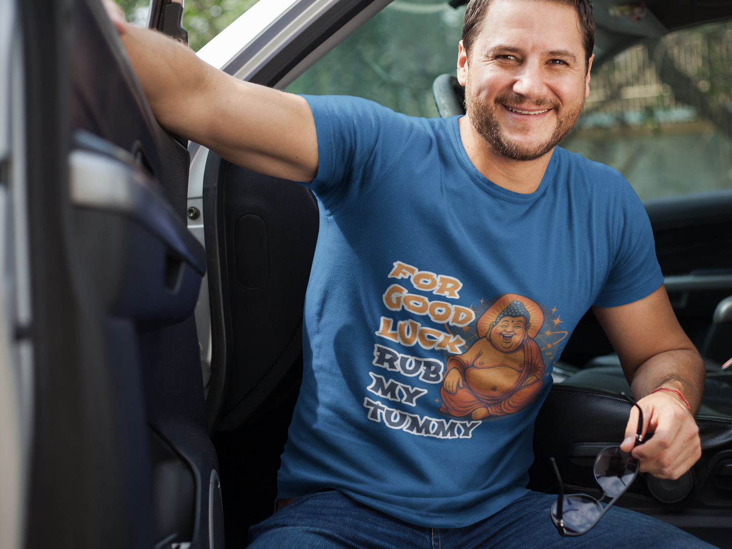 For Good Luck Rub My Tummy - Unisex Softstyle T-Shirt