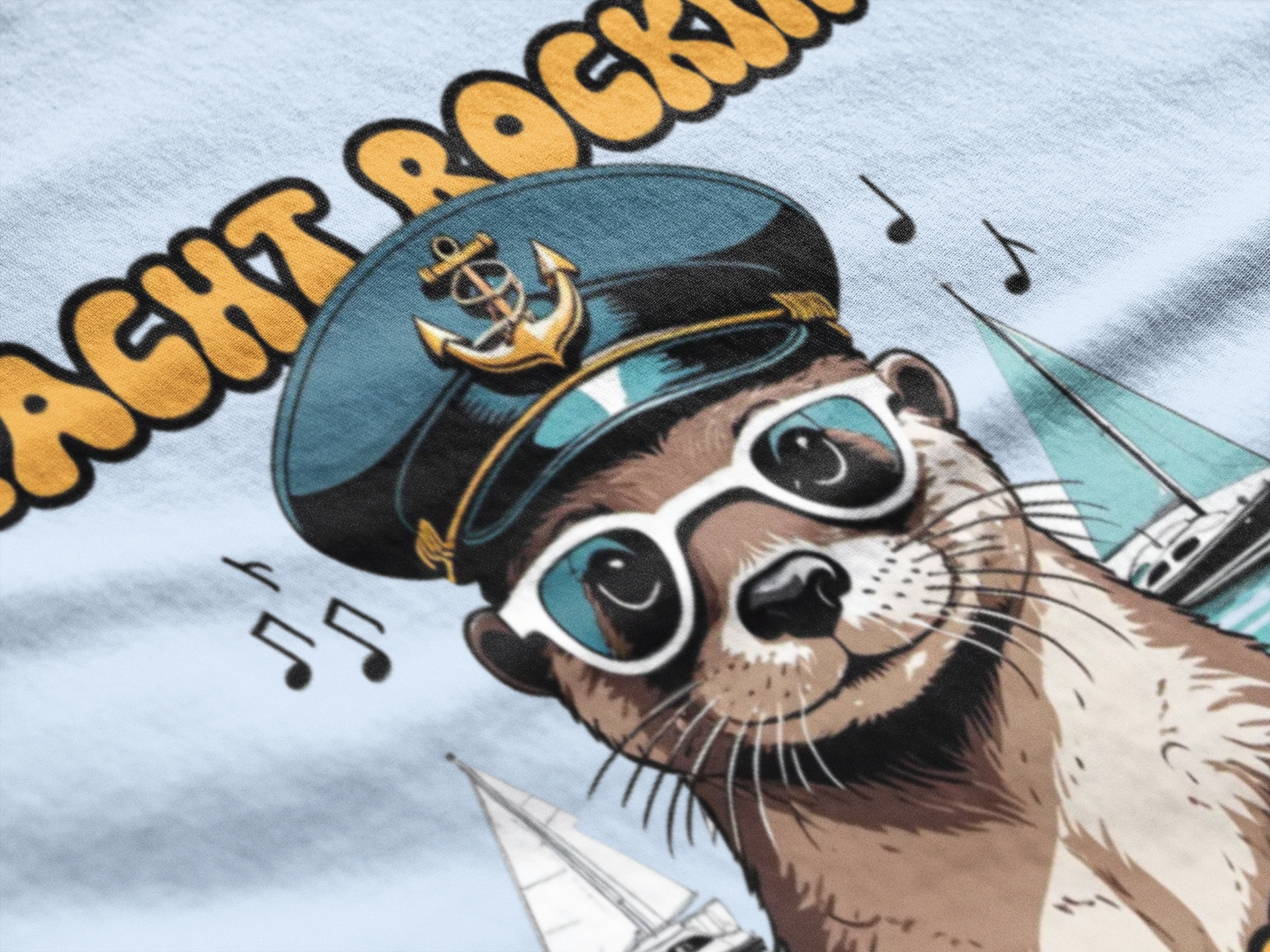 Yacht Rockin Sloth Long Sleeve Tee | Front Side