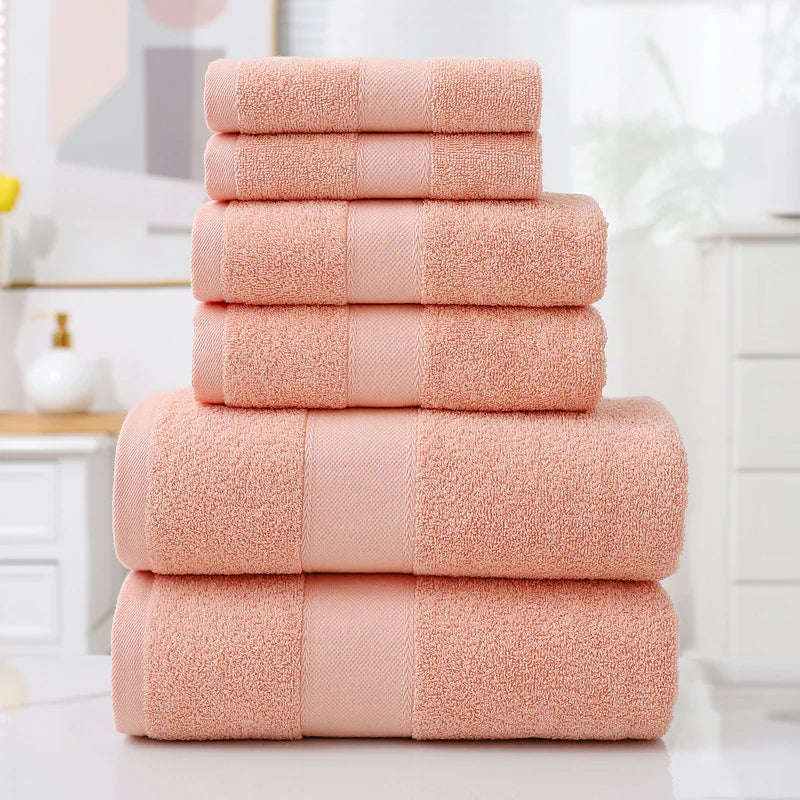 Must Haves - Home Simple Cotton Absorbent Towel Bath Towel 6-Piece Set