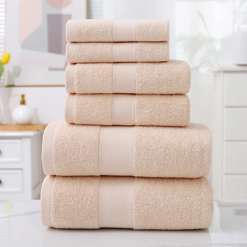 Must Haves - Home Simple Cotton Absorbent Towel Bath Towel 6-Piece Set