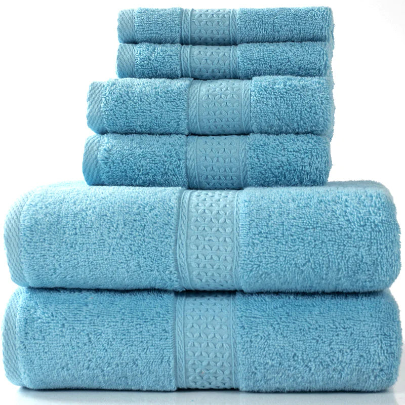 Must Haves - Home Simple Cotton Absorbent Towel Bath Towel 6-Piece Set