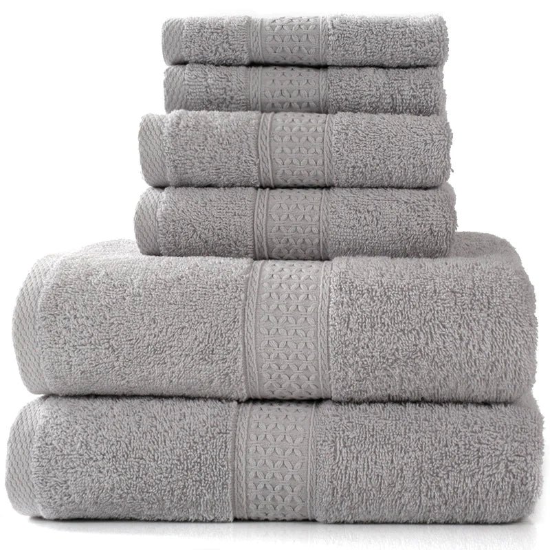 Must Haves - Home Simple Cotton Absorbent Towel Bath Towel 6-Piece Set