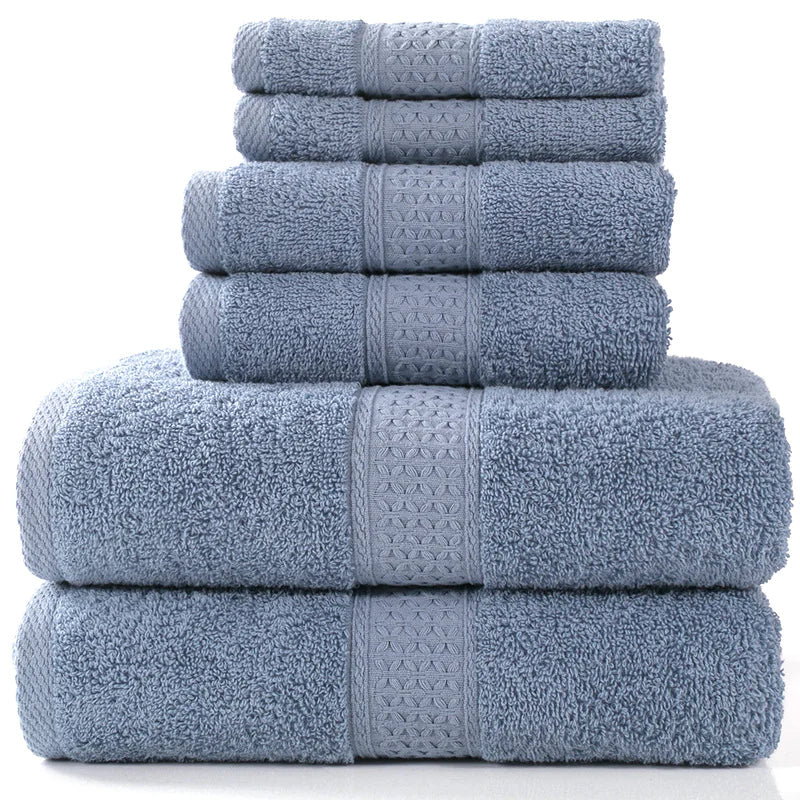 Must Haves - Home Simple Cotton Absorbent Towel Bath Towel 6-Piece Set