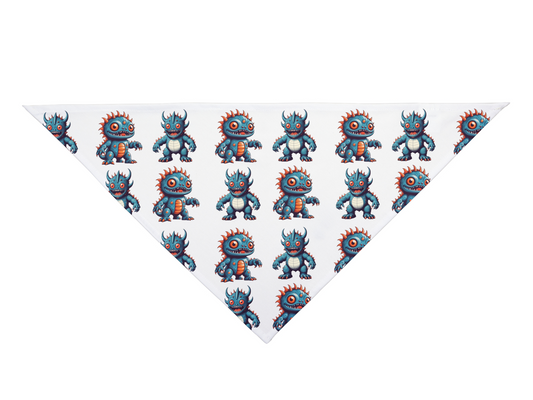 Retro Mini Kaiju Monsters - Pet Bandana | Front