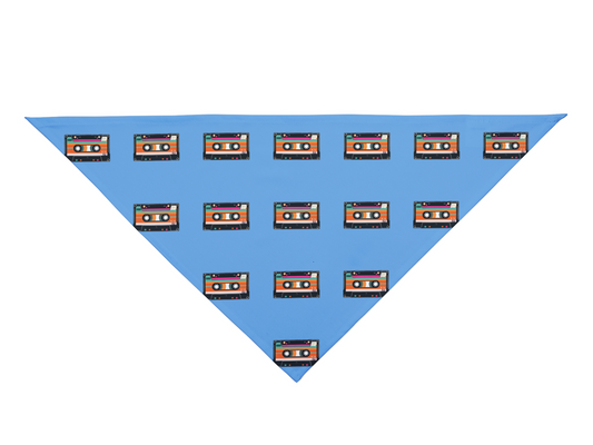 Retro Mix Tape Pet Bandana | Front