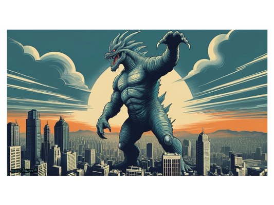 Retro Monster Art Print #1